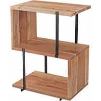 FineBuy Beistelltisch S-Form 45x60x30cm Akazie Metall Ablagetisch, Tischchen Wohnzimmer Industrial, Holztisch mit Metallbeinen, Dekotisch Holz | Farbe: Braun FineBuy Beistelltisch S-Form 45x60x30cm Akazie Metall Ablagetisch, Tischchen Wohnzimmer Industrial, Holztisch mit Metallbeinen, Dekotisch Holz | Farbe: Braun