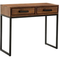FineBuy Konsolentisch Sheesham Massivholz / Metall 90x76x36 cm Flurtisch, Anrichte Wohnzimmertisch Schmal, Design Schreibtisch Modern | Farbe: Braun FineBuy Konsolentisch Sheesham Massivholz / Metall 90x76x36 cm Flurtisch, Anrichte Wohnzimmertisch Schmal, Design Schreibtisch Modern | Farbe: Braun