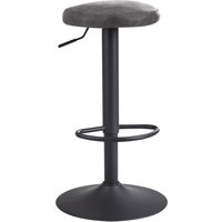 FineBuy Barhocker Wildlederoptik Hocker ohne Lehne 58 – 79 cm, Küchenhocker Stoff / Metall 100kg, Design Barstuhl Tresenhocker Drehbar Bistrohocker | Farbe: Grau FineBuy Barhocker Wildlederoptik Hocker ohne Lehne 58 – 79 cm, Küchenhocker Stoff / Metall 100kg, Design Barstuhl Tresenhocker Drehbar Bistrohocker | Farbe: Grau