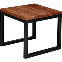 FineBuy Beistelltisch 45x40x45 cm Sheesham Massivholz / Metall Wohnzimmertisch, Industrial Style Designer Holztisch, Tisch Wohnzimmer, Kleiner Couchtisch Massiv | Farbe: Braun FineBuy Beistelltisch 45x40x45 cm Sheesham Massivholz / Metall Wohnzimmertisch, Industrial Style Designer Holztisch, Tisch Wohnzimmer, Kleiner Couchtisch Massiv | Farbe: Braun