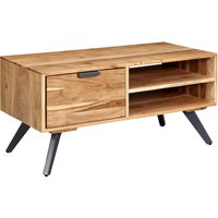FineBuy Couchtisch 95x45x45 cm Akazie Wohnzimmertisch Massivholz Rechteckig, Holztisch mit Stauraum, Sofatisch mit Schublade, Tisch Wohnzimmer Massiv | Farbe: Braun FineBuy Couchtisch 95x45x45 cm Akazie Wohnzimmertisch Massivholz Rechteckig, Holztisch mit Stauraum, Sofatisch mit Schublade, Tisch Wohnzimmer Massiv | Farbe: Braun