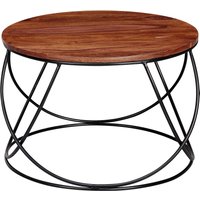 FineBuy Couchtisch Sheesham Massivholz / Metall 60 x 40 x 60 cm, Wohnzimmertisch Rund Massiv Braun, Sofatisch Modern Holztisch, Tisch Wohnzimmer Industrial | Farbe: Braun FineBuy Couchtisch Sheesham Massivholz / Metall 60 x 40 x 60 cm, Wohnzimmertisch Rund Massiv Braun, Sofatisch Modern Holztisch, Tisch Wohnzimmer Industrial | Farbe: Braun