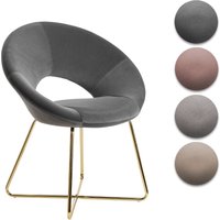 FineBuy Esszimmerstuhl Samt Küchenstuhl mit goldenen Beinen, Schalenstuhl Stoff / Metall, Design Polsterstuhl, Stuhl Esszimmer Gepolstert | Farbe: Beige FineBuy Esszimmerstuhl Samt Küchenstuhl mit goldenen Beinen, Schalenstuhl Stoff / Metall, Design Polsterstuhl, Stuhl Esszimmer Gepolstert | Farbe: Beige