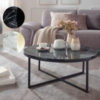 FineBuy Design Couchtisch Ø 80 cm Marmoroptik, Wohnzimmertisch mit Metall-Gestell, Sofatisch Rund Tisch Wohnzimmer, Beistelltisch | Farbe: Weiß FineBuy Design Couchtisch Ø 80 cm Marmoroptik, Wohnzimmertisch mit Metall-Gestell, Sofatisch Rund Tisch Wohnzimmer, Beistelltisch | Farbe: Weiß