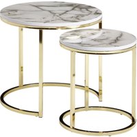 FineBuy Design Beistelltisch 2er Set Marmor Optik Rund, Couchtisch 2-teilig Tischgestell Metall, Kleine Wohnzimmertische, Moderne Satztische | Farbe: Schwarz FineBuy Design Beistelltisch 2er Set Marmor Optik Rund, Couchtisch 2-teilig Tischgestell Metall, Kleine Wohnzimmertische, Moderne Satztische | Farbe: Schwarz