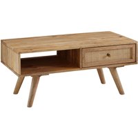 FineBuy Couchtisch 90x40x45 cm Mango Massivholz / Rattan Wohnzimmertisch Rechteckig, Holztisch mit Stauraum, Sofatisch mit Schublade, Tisch Wohnzimmer Massiv Rohrgeflecht | Farbe: Braun FineBuy Couchtisch 90x40x45 cm Mango Massivholz / Rattan Wohnzimmertisch Rechteckig, Holztisch mit Stauraum, Sofatisch mit Schublade, Tisch Wohnzimmer Massiv Rohrgeflecht | Farbe: Braun