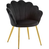 FineBuy Esszimmerstuhl Tulpe Samt Gepolstert, Küchenstuhl mit Goldfarbenen Beinen, Schalenstuhl Skandinavisches Design, Polsterstuhl mit Stoffbezug | Farbe: Weiß FineBuy Esszimmerstuhl Tulpe Samt Gepolstert, Küchenstuhl mit Goldfarbenen Beinen, Schalenstuhl Skandinavisches Design, Polsterstuhl mit Stoffbezug | Farbe: Weiß