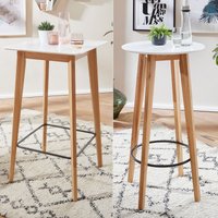 FineBuy Stehtisch 60x110x60 cm Weiß, Bartisch für 4 Personen, Moderner Tisch für Bar, Design Partytisch Holz, Hochtisch Eiche Skandinavisch | Farbe: Weiß FineBuy Stehtisch 60x110x60 cm Weiß, Bartisch für 4 Personen, Moderner Tisch für Bar, Design Partytisch Holz, Hochtisch Eiche Skandinavisch | Farbe: Weiß