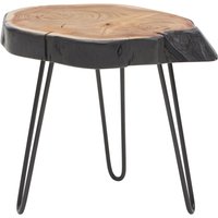 FineBuy Beistelltisch Akazie Massivholz / Metall Industrial 40x40x32cm Baumkante, Wohnzimmertisch Sofatisch Massiv Haarnadelbeine, Kleiner Anstelltisch Tisch Wohnzimmer | Farbe: Braun FineBuy Beistelltisch Akazie Massivholz / Metall Industrial 40x40x32cm Baumkante, Wohnzimmertisch Sofatisch Massiv Haarnadelbeine, Kleiner Anstelltisch Tisch Wohnzimmer | Farbe: Braun