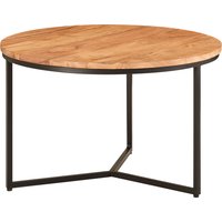 FineBuy Couchtisch 60x60x38 cm Akazie Massivholz / Metall Design Sofatisch Rund, Wohnzimmertisch Kaffeetisch Massiv, Kleiner Tisch Wohnzimmer | Farbe: Braun FineBuy Couchtisch 60x60x38 cm Akazie Massivholz / Metall Design Sofatisch Rund, Wohnzimmertisch Kaffeetisch Massiv, Kleiner Tisch Wohnzimmer | Farbe: Braun