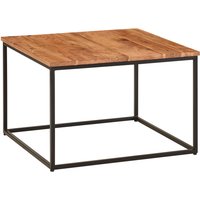 FineBuy Couchtisch quadratisch 60x60 cm Akazie Massivholz · Wohnzimmertisch mit schwarzem Metallgestell · Handgefertigt im Industrial Design · Natürlich & robust | Farbe: Braun FineBuy Couchtisch quadratisch 60x60 cm Akazie Massivholz · Wohnzimmertisch mit schwarzem Metallgestell · Handgefertigt im Industrial Design · Natürlich & robust | Farbe: Braun