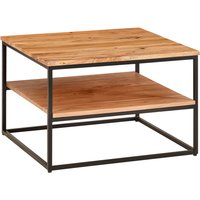 FineBuy Couchtisch 60x60x41 cm Massivholz Metall Sofatisch Wohnzimmertisch Akazie, Stubentisch Industrial mit Stauraum, Holztisch Quadratisch Kaffeetisch Massiv | Farbe: Braun FineBuy Couchtisch 60x60x41 cm Massivholz Metall Sofatisch Wohnzimmertisch Akazie, Stubentisch Industrial mit Stauraum, Holztisch Quadratisch Kaffeetisch Massiv | Farbe: Braun