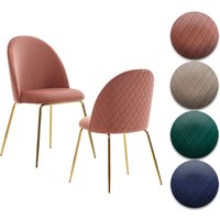 FineBuy Design Esszimmerstuhl 2er Set Samt Gepolstert, Küchenstuhl Stoff mit Goldenen Beinen, Schalenstuhl Skandinavisch, Polsterstuhl mit Samtbezug | Farbe: Schwarz FineBuy Design Esszimmerstuhl 2er Set Samt Gepolstert, Küchenstuhl Stoff mit Goldenen Beinen, Schalenstuhl Skandinavisch, Polsterstuhl mit Samtbezug | Farbe: Schwarz