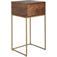 FineBuy Nachttisch aus Mango Massivholz mit goldfarbenem Metallgestell und Schublade – Nachtkonsole im Natur Design ideal für Boxspringbett, Nachtkommode mit Stauraum – Nachtkästchen 40x75,5x35 cm | Farbe: Braun FineBuy Nachttisch aus Mango Massivholz mit goldfarbenem Metallgestell und Schublade – Nachtkonsole im Natur Design ideal für Boxspringbett, Nachtkommode mit Stauraum – Nachtkästchen 40x75,5x35 cm | Farbe: Braun