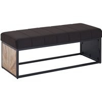 FineBuy gepolsterte Sitzbank 105 cm Massivholz Stoff – Retro Polsterbank für Garderobe Schlafzimmer & Wohnzimmer – Garderobenbank Eingangsbereich | Farbe: Schwarz FineBuy gepolsterte Sitzbank 105 cm Massivholz Stoff – Retro Polsterbank für Garderobe Schlafzimmer & Wohnzimmer – Garderobenbank Eingangsbereich | Farbe: Schwarz