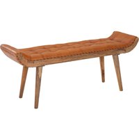 FineBuy Sitzbank Echtleder / Massivholz Bank Braun 125x50x38 cm Chesterfield, Design Polsterbank Flur, Lederbank Bettbank 2 Personen, Flurbank Modern | Farbe: Braun FineBuy Sitzbank Echtleder / Massivholz Bank Braun 125x50x38 cm Chesterfield, Design Polsterbank Flur, Lederbank Bettbank 2 Personen, Flurbank Modern | Farbe: Braun