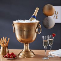 FineBuy Champagnerkühler 28,5×37,5×28,5 cm Aluminium Massiv Sektkühler Groß, Flaschenkühler Getränkekühler Tisch, Kühler für Champagner – Wein – Sekt | Farbe: Gold FineBuy Champagnerkühler 28,5×37,5×28,5 cm Aluminium Massiv Sektkühler Groß, Flaschenkühler Getränkekühler Tisch, Kühler für Champagner – Wein – Sekt | Farbe: Gold