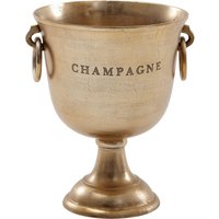 FineBuy Champagnerkühler 28,5x37,5x28,5 cm Aluminium Massiv Sektkühler Groß, Flaschenkühler Getränkekühler Tisch, Kühler für Champagner - Wein - Sekt