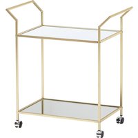 FineBuy goldener Design Servierwagen mit 2 Glasablagen, gebremste Rollen, Rollwagen, Barwagen, Teewagen, Weinwagen für Küche, Esszimmer, Bar Trolley | Farbe: Gold FineBuy goldener Design Servierwagen mit 2 Glasablagen, gebremste Rollen, Rollwagen, Barwagen, Teewagen, Weinwagen für Küche, Esszimmer, Bar Trolley | Farbe: Gold