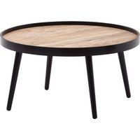 FineBuy Couchtisch Rund 76cm Skandinavisches Design Eiche – Moderner MDF Wohnzimmertisch mit 4 schwarzen Beinen, Sofatisch mit Ablagefläche für Wohnzimmer | Farbe: Schwarz FineBuy Couchtisch Rund 76cm Skandinavisches Design Eiche – Moderner MDF Wohnzimmertisch mit 4 schwarzen Beinen, Sofatisch mit Ablagefläche für Wohnzimmer | Farbe: Schwarz