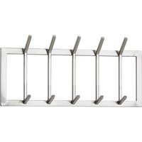 FineBuy Wandgarderobe Metall Silber 65 cm – Design Garderobenpaneel – Wand Garderobenleiste mit Hakenleiste – 10 Kleiderhaken | Farbe: Silber FineBuy Wandgarderobe Metall Silber 65 cm – Design Garderobenpaneel – Wand Garderobenleiste mit Hakenleiste – 10 Kleiderhaken | Farbe: Silber