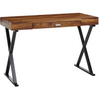 FineBuy Schreibtisch 120x55x78 cm Sheesham Massivholz / Metall, Design Bürotisch mit Schublade, HomeOffice Laptoptisch Computertisch mit Stauraum | Farbe: Schwarz FineBuy Schreibtisch 120x55x78 cm Sheesham Massivholz / Metall, Design Bürotisch mit Schublade, HomeOffice Laptoptisch Computertisch mit Stauraum | Farbe: Schwarz