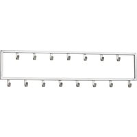 FineBuy Wandgarderobe Metall Silber – Design Garderobenpaneel – Wand Garderobenleiste mit Hakenleiste – Kleiderhaken | Farbe: Silber FineBuy Wandgarderobe Metall Silber – Design Garderobenpaneel – Wand Garderobenleiste mit Hakenleiste – Kleiderhaken | Farbe: Silber