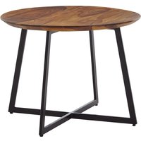 FineBuy Couchtisch Sheesham Massivholz rund Ø 60 cm x 45 cm | Wohnzimmertisch Holz Natur mit Metallgestell | Design Tisch Handarbeit | Moderner Sofatisch aus Echtholz | Farbe: Braun FineBuy Couchtisch Sheesham Massivholz rund Ø 60 cm x 45 cm | Wohnzimmertisch Holz Natur mit Metallgestell | Design Tisch Handarbeit | Moderner Sofatisch aus Echtholz | Farbe: Braun