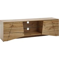 FineBuy Lowboard Holz Eiche-Dekor 160x50x40 cm TV-Kommode mit zwei Türen, Design TV-Schrank Hoch, Fernsehtisch Fernsehschrank Modern, Fernsehkommode Wohnzimmer | Farbe: Braun FineBuy Lowboard Holz Eiche-Dekor 160x50x40 cm TV-Kommode mit zwei Türen, Design TV-Schrank Hoch, Fernsehtisch Fernsehschrank Modern, Fernsehkommode Wohnzimmer | Farbe: Braun