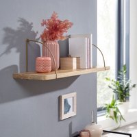 FineBuy Wandregal Mango Massivholz / Metall Hängeregal Industrial, Design Schweberegal, Regal Hängend Wohnzimmer, Bücherregal Wand | Farbe: Braun FineBuy Wandregal Mango Massivholz / Metall Hängeregal Industrial, Design Schweberegal, Regal Hängend Wohnzimmer, Bücherregal Wand | Farbe: Braun