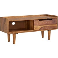 FineBuy Lowboard Sheesham Massivholz 95x44x34 cm TV-Kommode mit Schiebetür, Design TV-Schrank Hoch, Fernsehtisch Fernsehschrank Modern, Fernsehkommode Wohnzimmer | Farbe: Braun FineBuy Lowboard Sheesham Massivholz 95x44x34 cm TV-Kommode mit Schiebetür, Design TV-Schrank Hoch, Fernsehtisch Fernsehschrank Modern, Fernsehkommode Wohnzimmer | Farbe: Braun