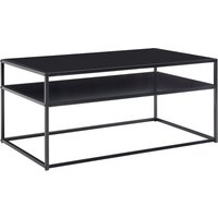 FineBuy Couchtisch mit Ablage 100 cm rechteckig Schwarz Metall – Industrial Alu Wohnzimmertisch – Skandinavisches Design Beistelltisch für Wohnzimmer Aluminium | Farbe: Schwarz FineBuy Couchtisch mit Ablage 100 cm rechteckig Schwarz Metall – Industrial Alu Wohnzimmertisch – Skandinavisches Design Beistelltisch für Wohnzimmer Aluminium | Farbe: Schwarz