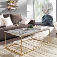 FineBuy Couchtisch 100x60x40 cm mit Marmor Optik, Wohnzimmertisch mit Metall-Gestell, Sofatisch Eckig Tisch Wohnzimmer, Beistelltisch | Farbe: Weiß FineBuy Couchtisch 100x60x40 cm mit Marmor Optik, Wohnzimmertisch mit Metall-Gestell, Sofatisch Eckig Tisch Wohnzimmer, Beistelltisch | Farbe: Weiß