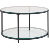 FineBuy Couchtisch 80x80x45 cm Glas / Metall Wohnzimmertisch Rund Modern, Sofatisch mit Stauraum, Loungetisch mit Ablagefach, Kaffeetisch Beistelltisch | Farbe: Transparent FineBuy Couchtisch 80x80x45 cm Glas / Metall Wohnzimmertisch Rund Modern, Sofatisch mit Stauraum, Loungetisch mit Ablagefach, Kaffeetisch Beistelltisch | Farbe: Transparent
