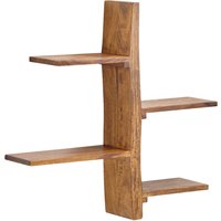 FineBuy Wandregal 58x60x15 cm Sheesham Massivholz Baum-Form Hängeregal Modern, Großes Design Schweberegal, Regal Hängend Wohnzimmer, Bücherregal Wand Schwebend | Farbe: Braun FineBuy Wandregal 58x60x15 cm Sheesham Massivholz Baum-Form Hängeregal Modern, Großes Design Schweberegal, Regal Hängend Wohnzimmer, Bücherregal Wand Schwebend | Farbe: Braun