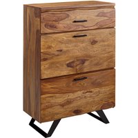 FineBuy Kommode 80x120x41,5 cm Sheesham Massivholz / Metall Flurkommode, Sideboard Highboard mit Baumkante, Kommodenschrank Holz Modern, Standschrank Anrichte Schubladenkommode | Farbe: Braun FineBuy Kommode 80x120x41,5 cm Sheesham Massivholz / Metall Flurkommode, Sideboard Highboard mit Baumkante, Kommodenschrank Holz Modern, Standschrank Anrichte Schubladenkommode | Farbe: Braun