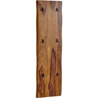 FineBuy Wandgarderobe Sheesham Massivholz 40 x 140 cm Baumkante – Garderobenpaneel massiv Holz – Wand Garderobenleiste Hakenleiste – 6 Kleiderhaken | Farbe: Braun FineBuy Wandgarderobe Sheesham Massivholz 40 x 140 cm Baumkante – Garderobenpaneel massiv Holz – Wand Garderobenleiste Hakenleiste – 6 Kleiderhaken | Farbe: Braun