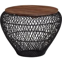 FineBuy Couchtisch Mango Massivholz Metall 60x60x45 cm Rund mit Stauraum, Design Wohnzimmertisch Korbtisch Modern, Beistelltisch Sofatisch Wohnzimmer | Farbe: Schwarz FineBuy Couchtisch Mango Massivholz Metall 60x60x45 cm Rund mit Stauraum, Design Wohnzimmertisch Korbtisch Modern, Beistelltisch Sofatisch Wohnzimmer | Farbe: Schwarz