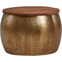 FineBuy Couchtisch Mango Massivholz Metall 60x60x40 cm Gold Rund mit Stauraum, Design Wohnzimmertisch abnehmbare Platte, Loungetisch Sofatisch Wohnzimmer Modern | Farbe: Gold FineBuy Couchtisch Mango Massivholz Metall 60x60x40 cm Gold Rund mit Stauraum, Design Wohnzimmertisch abnehmbare Platte, Loungetisch Sofatisch Wohnzimmer Modern | Farbe: Gold