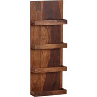 FineBuy Wandregal 30x80x10 cm Sheesham Massivholz Hängeregal Modern Schwebend, Großes Design Schweberegal, Regal Hängend Wohnzimmer, Bücherregal Wand | Farbe: Braun FineBuy Wandregal 30x80x10 cm Sheesham Massivholz Hängeregal Modern Schwebend, Großes Design Schweberegal, Regal Hängend Wohnzimmer, Bücherregal Wand | Farbe: Braun