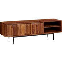 Finebuy Lowboard Sheesham Massivholz 123x42x35 cm TV-Kommode mit zwei Türen, Design TV-Schrank Hoch, Fernsehtisch Fernsehschrank Modern, Fernsehkommode Wohnzimmer | Farbe: Braun Finebuy Lowboard Sheesham Massivholz 123x42x35 cm TV-Kommode mit zwei Türen, Design TV-Schrank Hoch, Fernsehtisch Fernsehschrank Modern, Fernsehkommode Wohnzimmer | Farbe: Braun