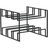 FineBuy Weinflaschenhalter für 6 Flaschen 29x21x25 cm Weinregal Schwarz Metall, Flaschenhalter Eisen Modern, Weinständer Weinhalter Tisch Küche | Farbe: Schwarz FineBuy Weinflaschenhalter für 6 Flaschen 29x21x25 cm Weinregal Schwarz Metall, Flaschenhalter Eisen Modern, Weinständer Weinhalter Tisch Küche | Farbe: Schwarz