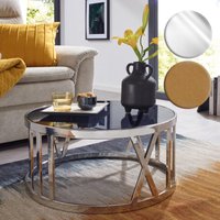 FineBuy Couchtisch Glas Metall 60x60x30 cm Sofatisch, Design Wohnzimmertisch Rund, Kleiner Kaffeetisch Modern, Beistelltisch Anstelltisch Wohnzimmer | Farbe: Silber FineBuy Couchtisch Glas Metall 60x60x30 cm Sofatisch, Design Wohnzimmertisch Rund, Kleiner Kaffeetisch Modern, Beistelltisch Anstelltisch Wohnzimmer | Farbe: Silber