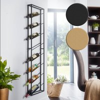 FineBuy Weinregal Wand Metall 36x150x8 cm Groß für 8 Flaschen, Design Wandregal für die Küche, Flaschenregal Hängend Schmal Wandmontage | Farbe: Schwarz FineBuy Weinregal Wand Metall 36x150x8 cm Groß für 8 Flaschen, Design Wandregal für die Küche, Flaschenregal Hängend Schmal Wandmontage | Farbe: Schwarz