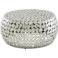 FineBuy Design Couchtisch rund 66 cm Metall silber – Handgefertigter Aluminium Wohnzimmertisch – Moderner Stone Sofatisch Wohnzimmer Beistelltisch | Farbe: Silber FineBuy Design Couchtisch rund 66 cm Metall silber – Handgefertigter Aluminium Wohnzimmertisch – Moderner Stone Sofatisch Wohnzimmer Beistelltisch | Farbe: Silber