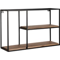 FineBuy Wandregal 60x40x18 cm Mango Massivholz / Metall Hängeregal Rechteckig, Kleines Design Schweberegal Industrial, Regal Hängend Wohnzimmer, Bücherregal Wand | Farbe: Schwarz FineBuy Wandregal 60x40x18 cm Mango Massivholz / Metall Hängeregal Rechteckig, Kleines Design Schweberegal Industrial, Regal Hängend Wohnzimmer, Bücherregal Wand | Farbe: Schwarz