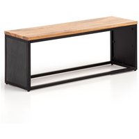 FineBuy Massivholz Sitzbank 120 cm Akazie – Bank für Garderobe Schlafzimmer & Wohnzimmer – Design Garderobenbank Eingangsbereich – Bettbank – Handmade | Farbe: Schwarz FineBuy Massivholz Sitzbank 120 cm Akazie – Bank für Garderobe Schlafzimmer & Wohnzimmer – Design Garderobenbank Eingangsbereich – Bettbank – Handmade | Farbe: Schwarz