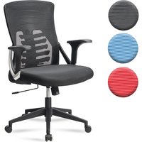 FineBuy Bürostuhl Mesh-Bezug Schreibtischstuhl bis 120 kg, Drehstuhl höhenverstellbar mit Lendenwirbelstütze, Stoff-Schreibtischsessel ergonomisch mit Armlehnen & Wippfunktion | Farbe: Schwarz FineBuy Bürostuhl Mesh-Bezug Schreibtischstuhl bis 120 kg, Drehstuhl höhenverstellbar mit Lendenwirbelstütze, Stoff-Schreibtischsessel ergonomisch mit Armlehnen & Wippfunktion | Farbe: Schwarz