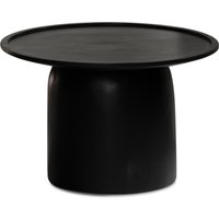 FineBuy Couchtisch Mango Massivholz rund Ø 60 cm · Schwarzer Wohnzimmertisch im modernen Design · Handgefertigter Sofatisch mit Tonnen Fuß | Farbe: Schwarz FineBuy Couchtisch Mango Massivholz rund Ø 60 cm · Schwarzer Wohnzimmertisch im modernen Design · Handgefertigter Sofatisch mit Tonnen Fuß | Farbe: Schwarz