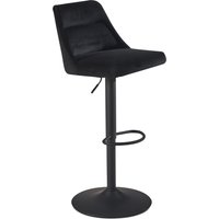 FineBuy Barhocker Samt Hocker mit Lehne 86 – 106 cm, Küchenhocker Höhenverstellbar Modern 100 kg, Design Barstuhl Tresenhocker mit Metall-Trompetenfuß, Bistrohocker Gepolstert | Farbe: Schwarz FineBuy Barhocker Samt Hocker mit Lehne 86 – 106 cm, Küchenhocker Höhenverstellbar Modern 100 kg, Design Barstuhl Tresenhocker mit Metall-Trompetenfuß, Bistrohocker Gepolstert | Farbe: Schwarz